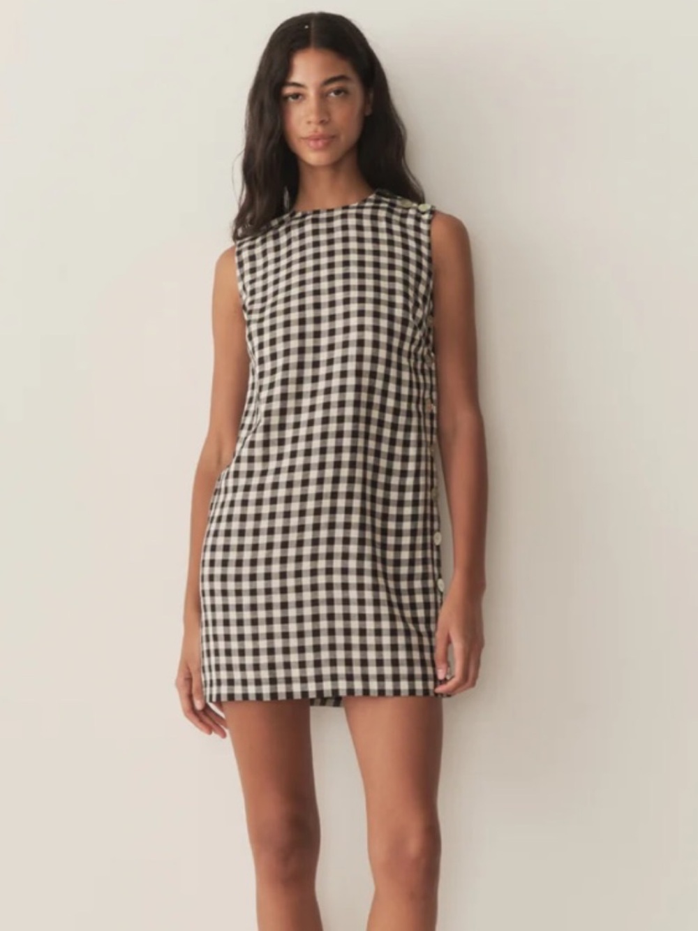 NWT Doen Coralie Dress in Black and White Gingham